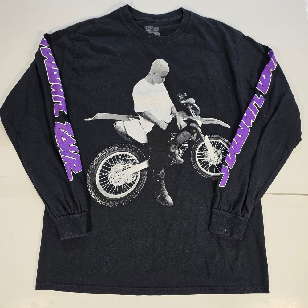 Justin Bieber Purpose World Tour 2017 Long Sleeve Shirt Black Purple Medium